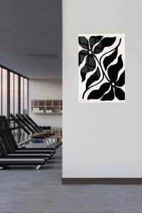 Midnight Botanical Silhouettes metal wall art displayed in a contemporary living space