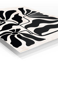 Bold Botanical Silhouettes premium metal wall art – angled view
