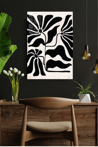 Bold Botanical Silhouettes metal wall art displayed in a modern interior