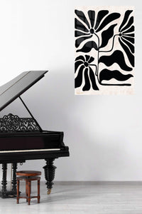 Bold Botanical Silhouettes metal wall art displayed in a contemporary living space