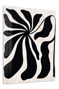 Black Botanical Silhouette premium metal wall art – front view