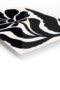 Midnight Botanical Silhouette premium metal wall art – angled view