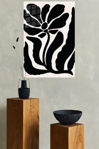 Midnight Botanical Silhouette metal wall art displayed in a modern interior