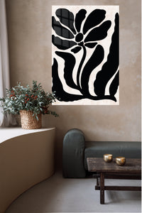 Midnight Botanical Silhouette metal wall art displayed in a contemporary living space