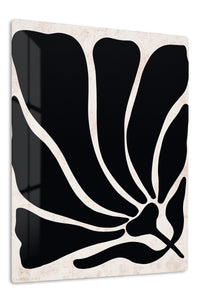 Black Organic Forms premium metal wall art – front view