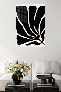 Black Organic Forms metal wall art displayed in a contemporary living space