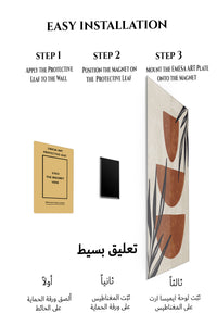 Magnetic mounting installation guide for Terracotta Shapes and Botanical Silhouettes metal wall art