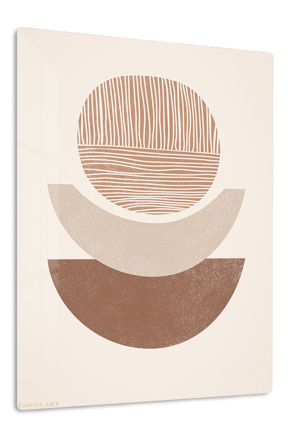 Earthtone Strata Arches premium metal wall art – front view
