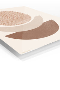 Earthtone Strata Arches premium metal wall art – angled view