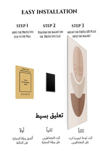 Magnetic mounting installation guide for Earthtone Strata Arches metal wall art