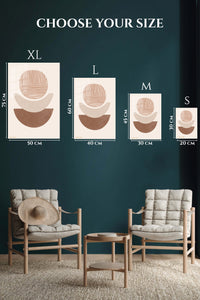 EMESA metal wall art size comparison guide for Earthtone Strata Arches