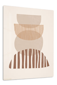 Earthtone Arch Rhythm premium metal wall art – front view