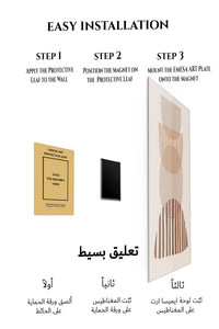 Magnetic mounting installation guide for Earthtone Arch Rhythm metal wall art