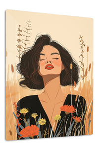 Wildflower Reverie premium metal wall art – front view