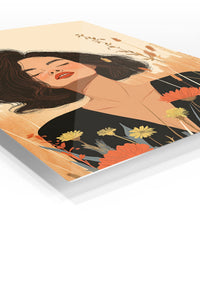 Wildflower Reverie premium metal wall art – angled view