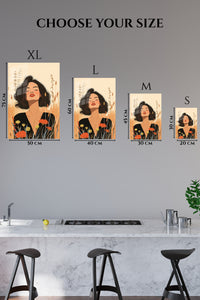 EMESA metal wall art size comparison guide for Wildflower Reverie