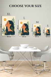 EMESA metal wall art size comparison guide for Sunlit Botanical Reverie