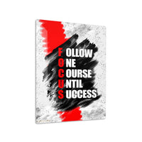 Focus on Success Motivational Metal Wall Art | EMESA ART