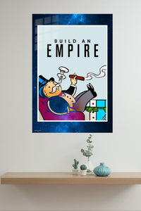 Build an Empire metal wall art displayed in a modern interior