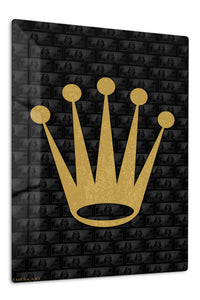 Golden Crown of Ambition premium metal wall art – front view