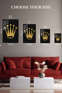 EMESA metal wall art size comparison guide for Golden Crown of Ambition