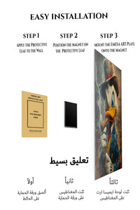 Magnetic mounting installation guide for Cigar Smoke Duck Gentleman metal wall art