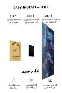 Magnetic mounting installation guide for Cosmic Visionary metal wall art