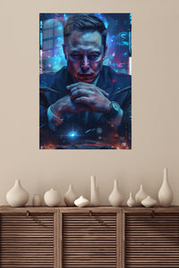 Cosmic Visionary metal wall art displayed in a modern interior