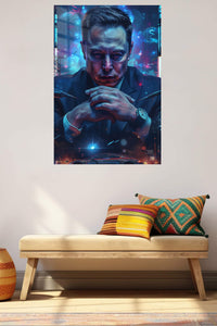 Cosmic Visionary metal wall art displayed in a contemporary living space