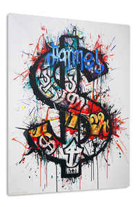 Unstoppable Graffiti Energy premium metal wall art – front view