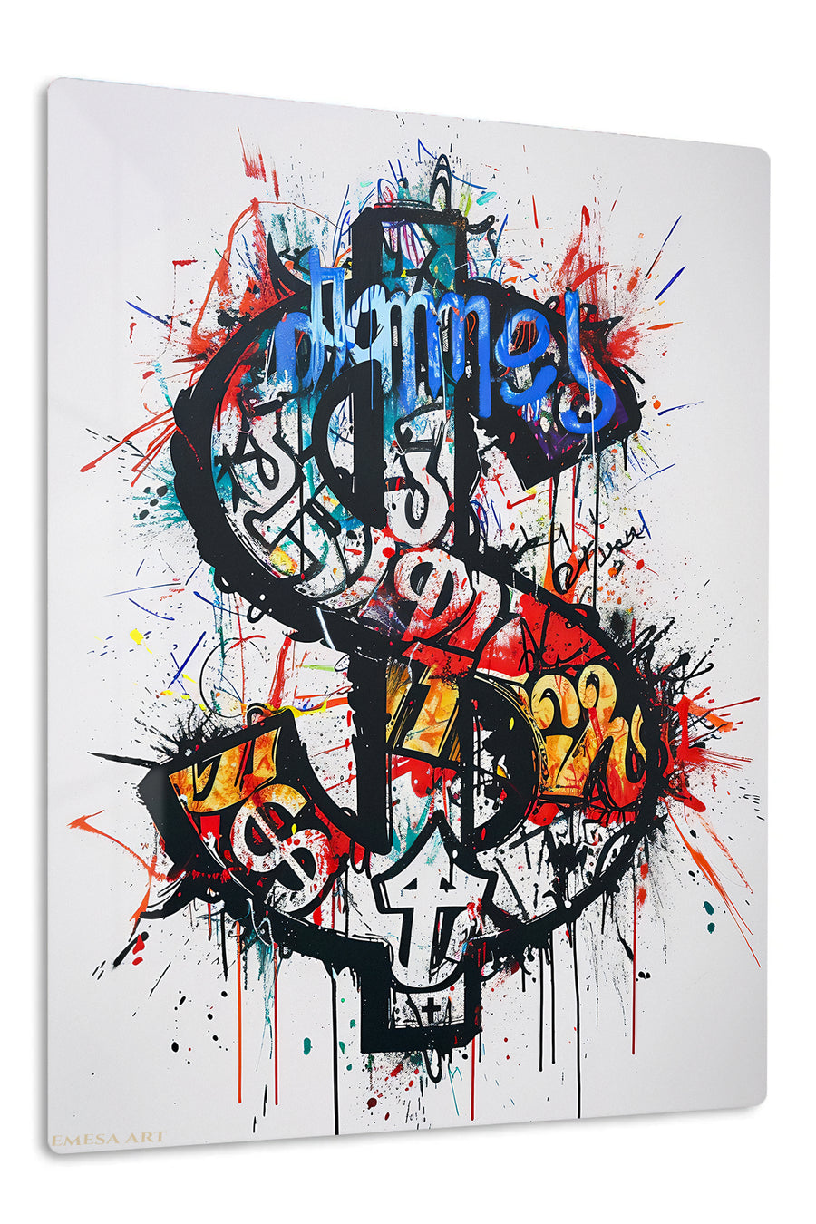 Unstoppable Graffiti Energy premium metal wall art – front view
