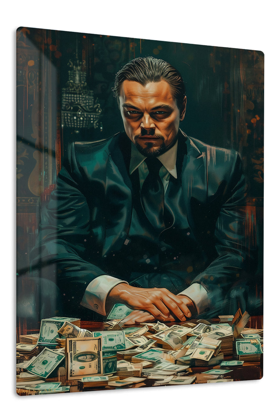 Fortune at the Table premium metal wall art – front view