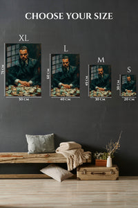 EMESA metal wall art size comparison guide for Fortune at the Table