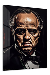 Stern Tuxedo Portrait premium metal wall art – front view