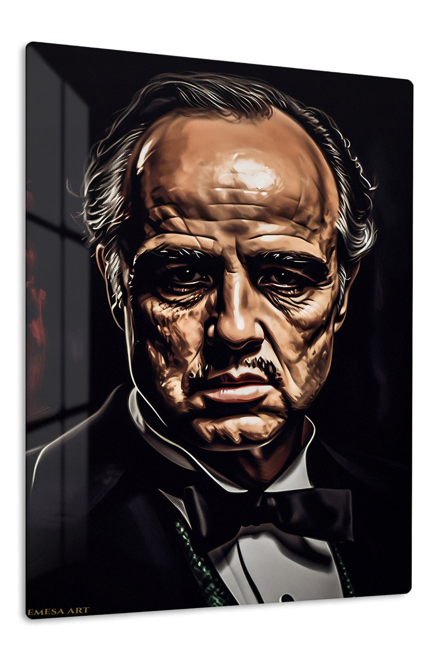 Stern Tuxedo Portrait premium metal wall art – front view