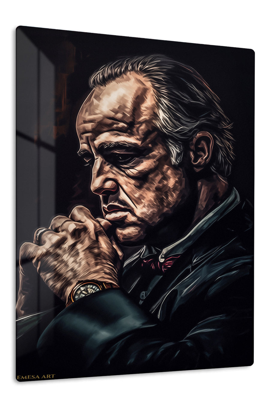 Quiet Resolve premium metal wall art – front view