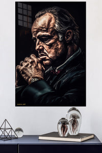 Quiet Resolve metal wall art displayed in a modern interior