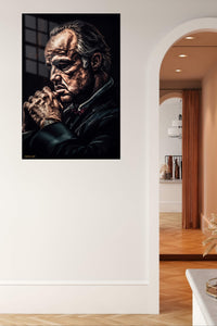 Quiet Resolve metal wall art displayed in a contemporary living space