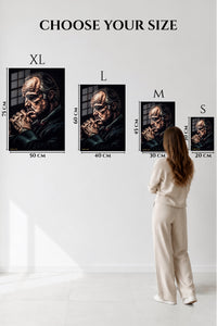 EMESA metal wall art size comparison guide for Quiet Resolve