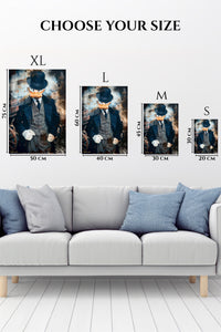 EMESA metal wall art size comparison guide for Dapper Duck Detective