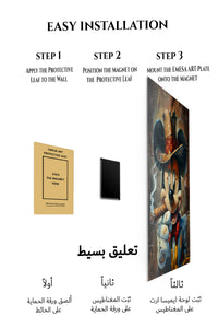Magnetic mounting installation guide for Crowned Mouse King metal wall art