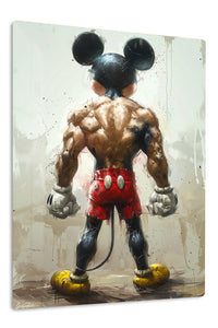 Power Stance Mouse Hero premium metal wall art – front view