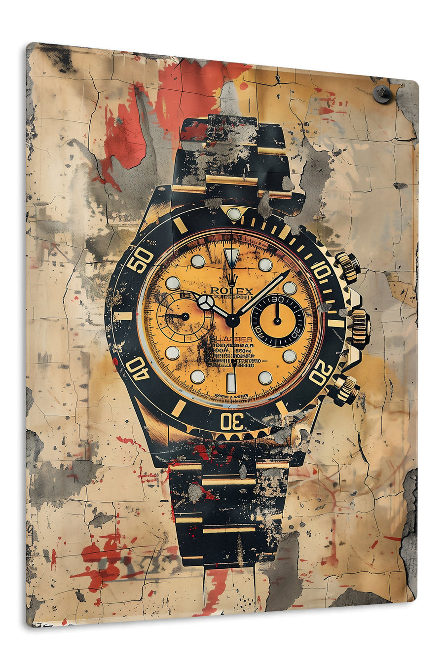 Timeless Grit Watch premium metal wall art – front view