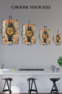 EMESA metal wall art size comparison guide for Timeless Grit Watch