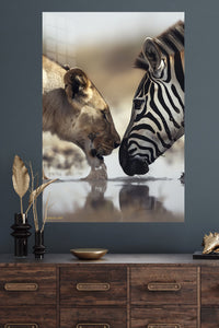 Shared Water, Shared Strength metal wall art displayed in a modern interior