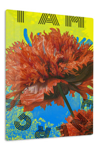 I Am Art Floral Statement premium metal wall art – front view