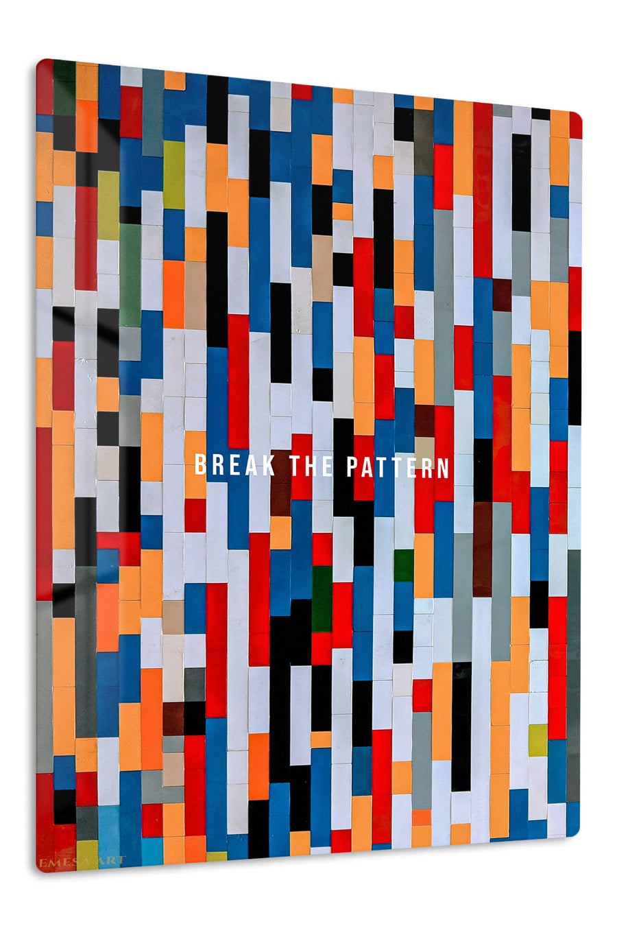 Break the Pattern Geometric Poster premium metal wall art – front view