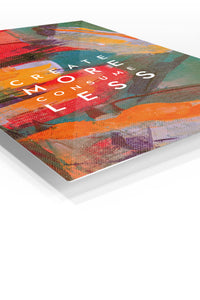 Create More Consume Less premium metal wall art – angled view