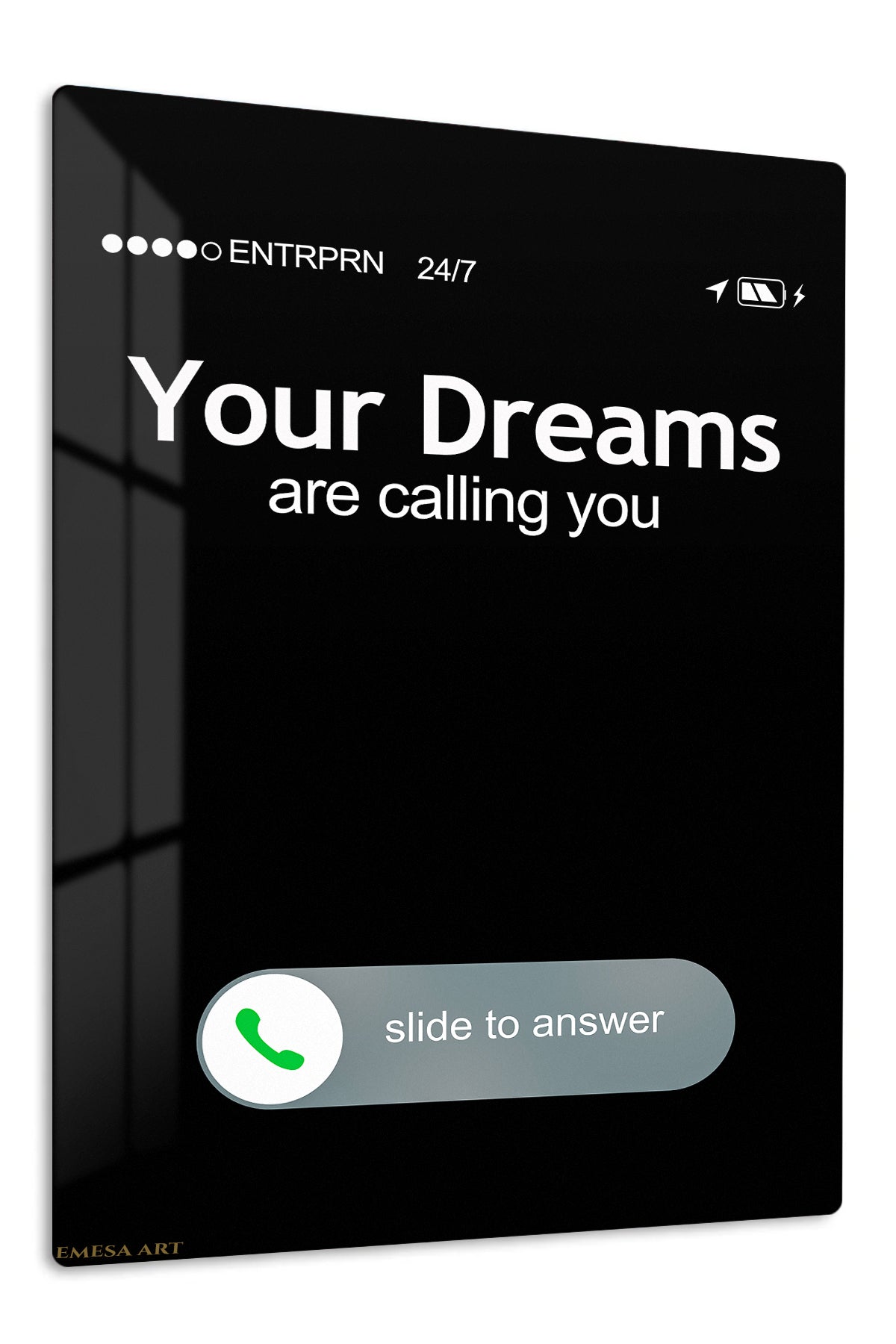 Your Dreams Are Calling premium metal wall art – front view