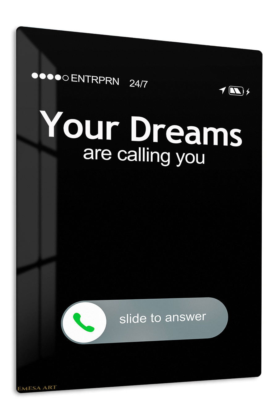 Your Dreams Are Calling premium metal wall art – front view